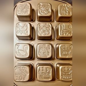 12 Days Of Christmas Cake/shortbread bar mold Non-Stick Pan Chocolate pan baking